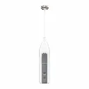 HMP35 White Hand Mixer Mini Pengocok Telur Kopi Milk Frother Battery One Two Cups