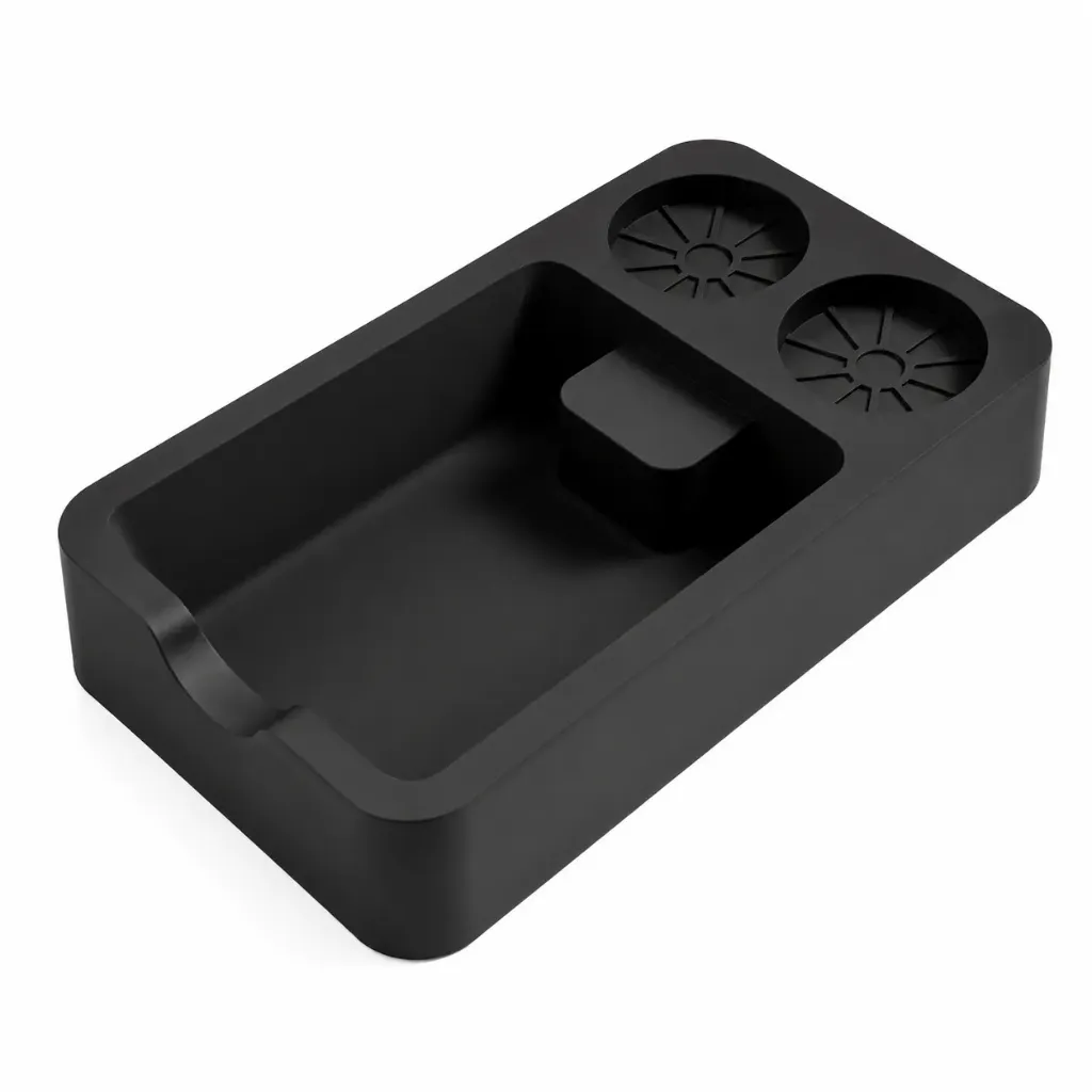 BB200 Black Wadah Ampas Kopi Portafilter Tamper Mat Storage Silicone One Two Cups