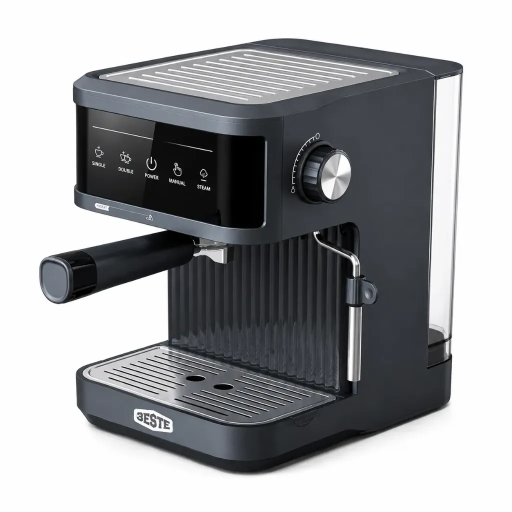 MK868 Black Trieste Mesin Kopi Espresso Coffee Maker Frothing 20 Bar 850W 1.8L