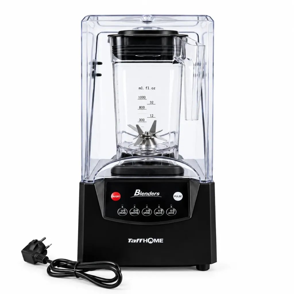 [PCL024] XTY333 Black Blender Buah Smoothie Ice Crusher Silent Steel Blade 2200W 2L Taffhome