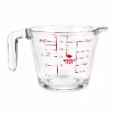 GG18 500ml Gelas Ukur Takaran Kaca Microwave Heating Glass Cup One Two Cups