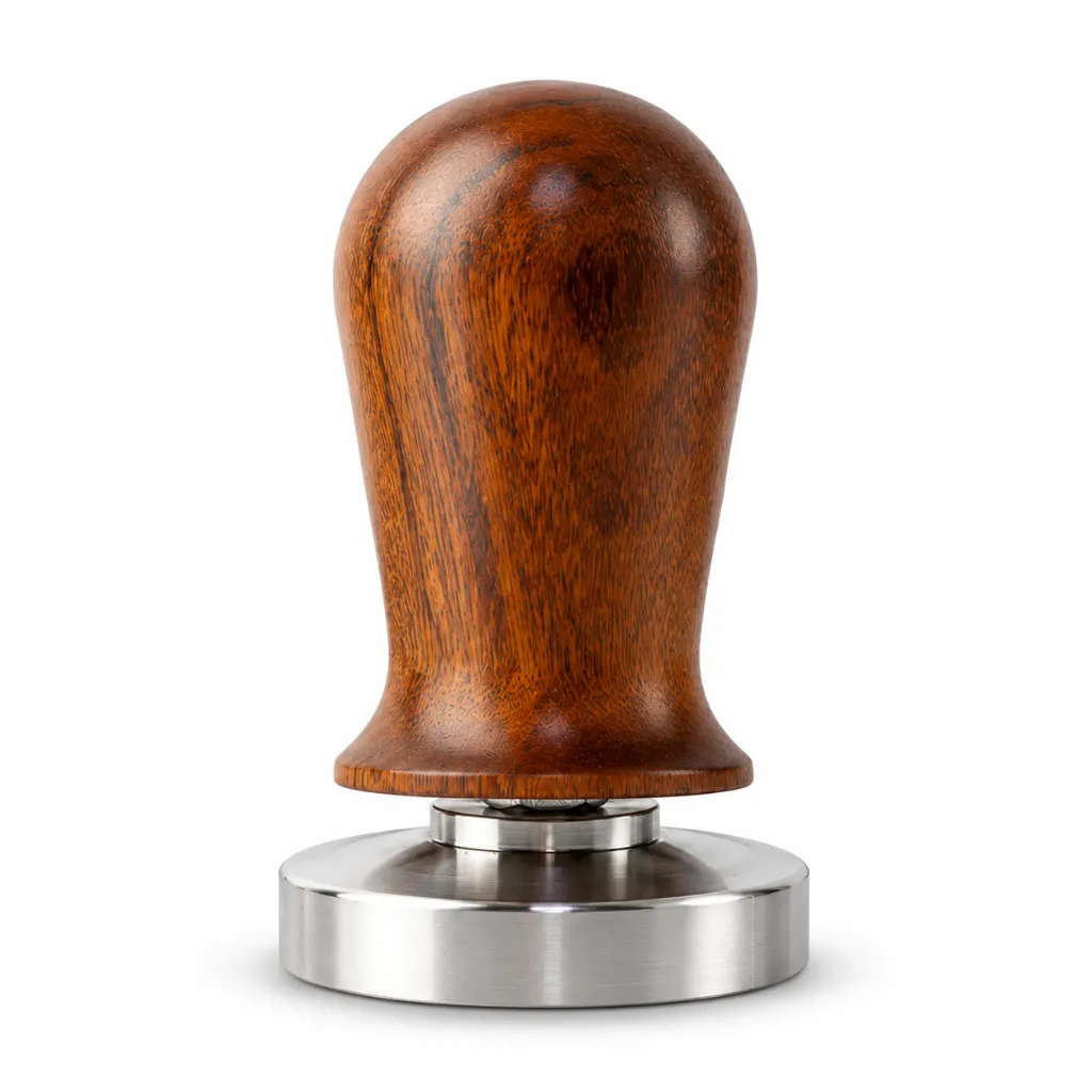 [PBTP029] JN090 51mm Brown Tamper Kopi Espresso Barista Flat Base Stainless One Two Cups