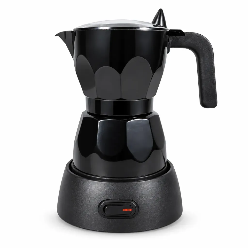 LI30 Black Moka Pot Elektrik Teko Kopi Espresso Maker 3 Cup 150ml