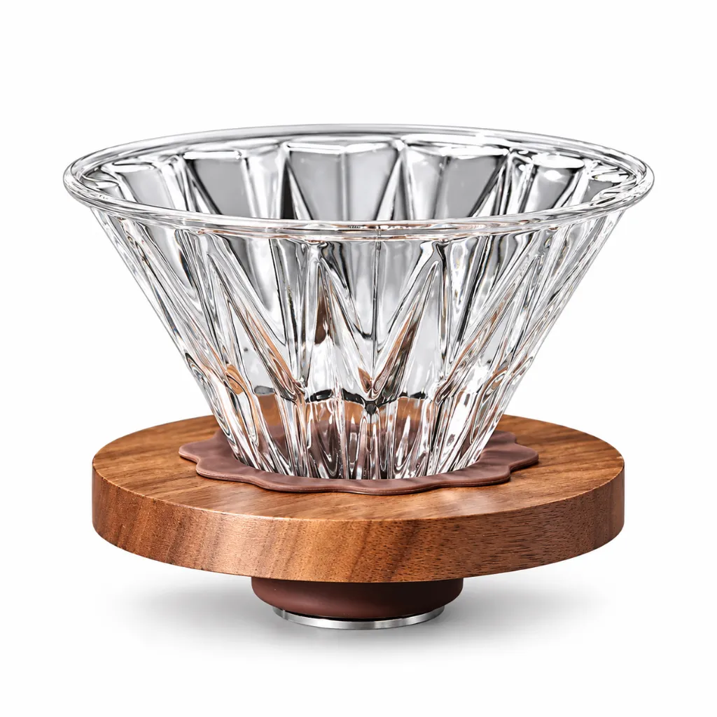 [PKDV032-A] VD60R Transparent Crystal Coffee Dripper V60 1-2 Cups One Two Cups
