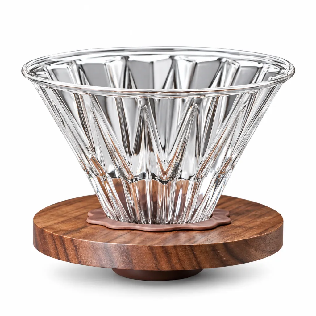 [PKDV032-B] VD60R Transparent Crystal Coffee Dripper V60 2-4 Cups One Two Cups