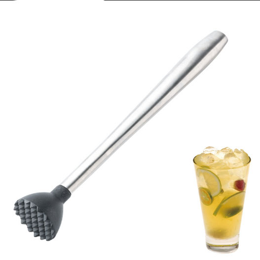 [PBL013] 22cm Silver Muddler Cocktail / Alat Tumbuk Bar