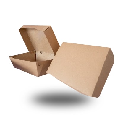Box Paper Lunch L Coklat