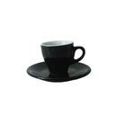 Cangkir Espresso 50ml + Saucer Keramik Hitam Estetik