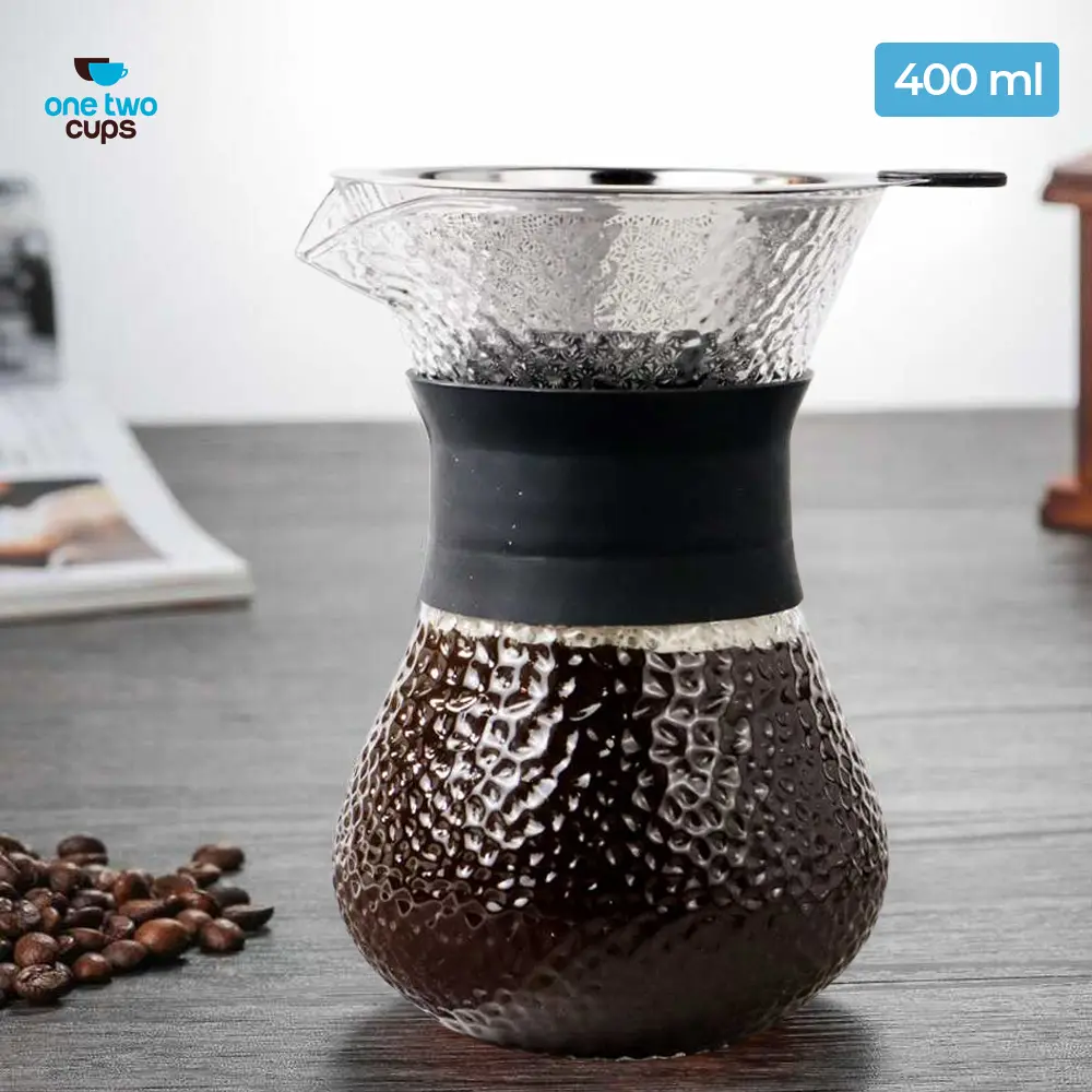 [PKSPO024] SE112 400ml Pour Over Coffee Server + Filter One Two Cups