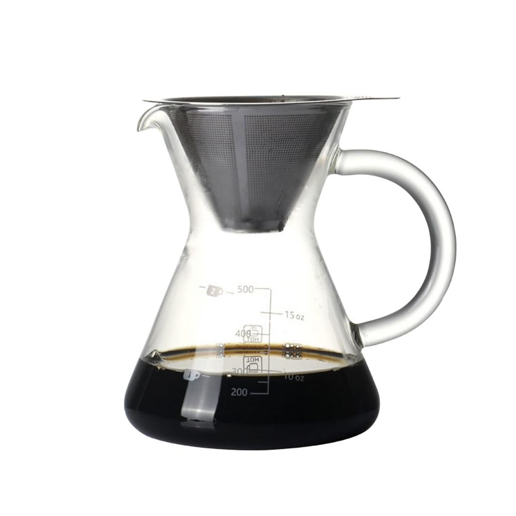 Coffee Maker Pot V60 500ml + filter OHFIN