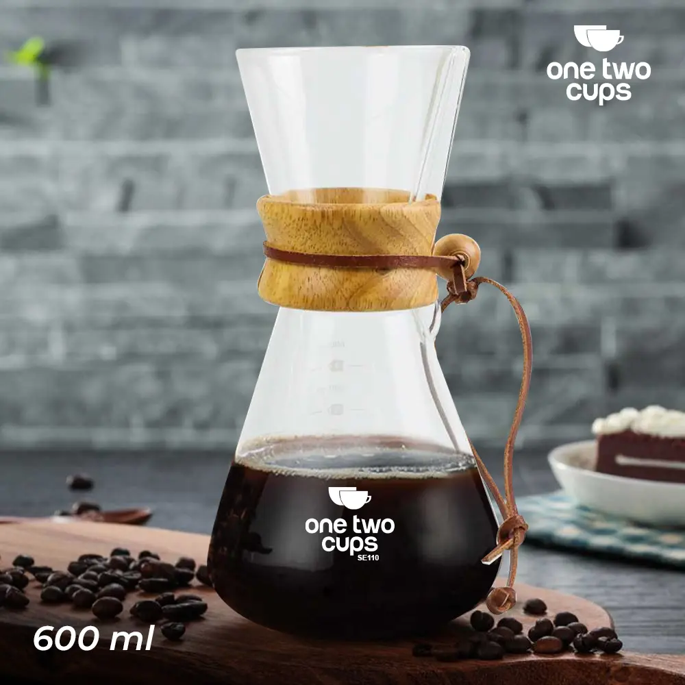 SE110 600ml Pour Over Coffee Server One Two Cups