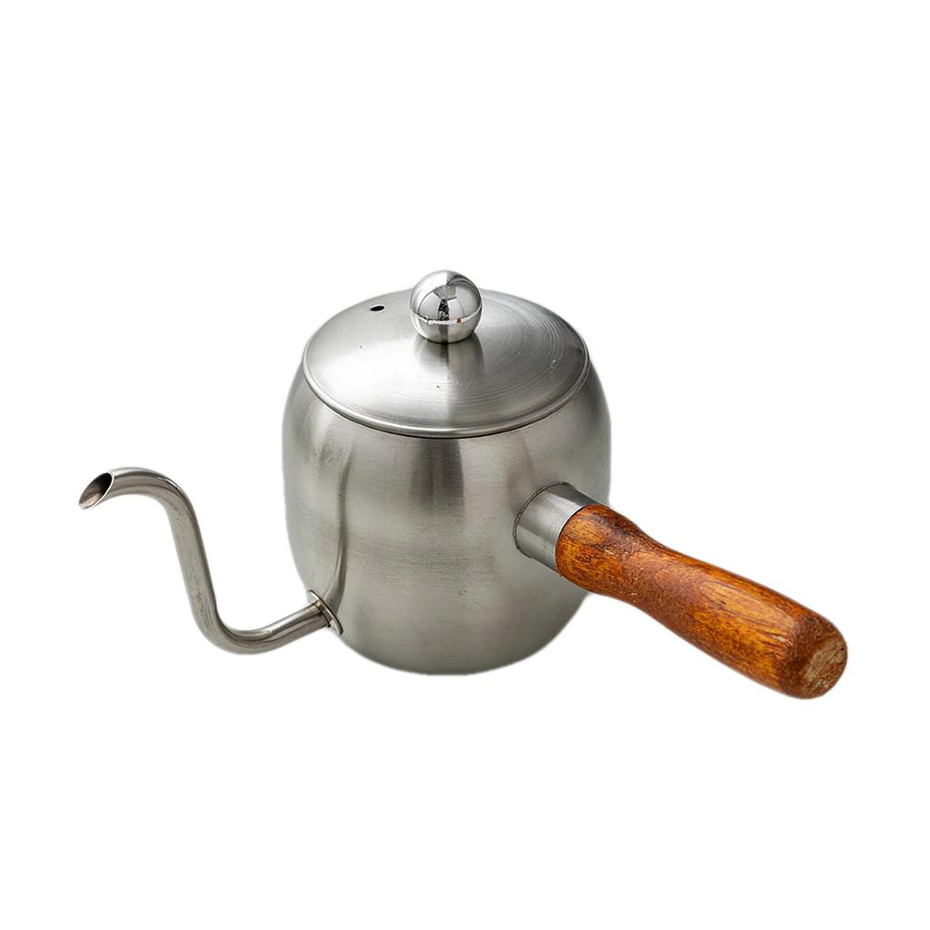 DF50K Silver 500ml Teko Leher Angsa Gooseneck Kettle
