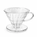 KP15 Transparent Coffee Dripper V60 Plastik 1-4 Cups One Two Cups