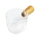 Drohoey 50ml Gelas Pitcher Espresso Shot Measuring Cup Handle Kayu