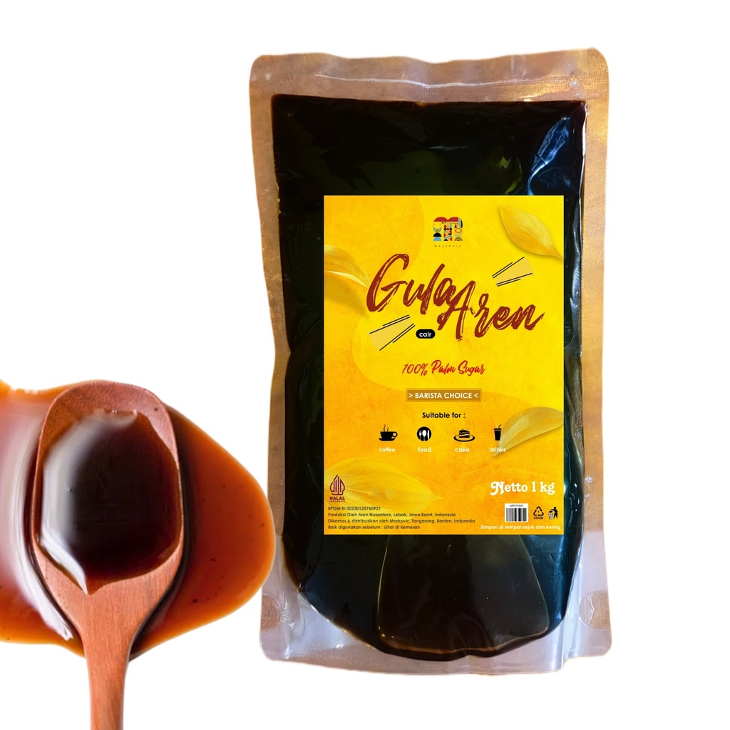 [ABG00008] Gula Aren Cair Murni Pouch Markovic 1 kg