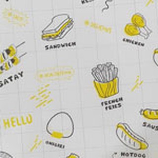 [KMAE002] Kertas Nasi Motif Fast Food 20x20