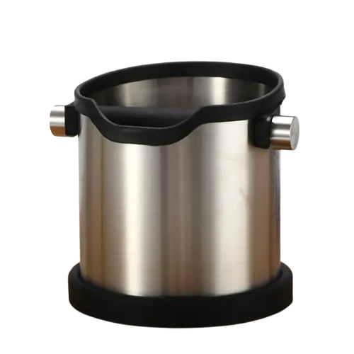FK655 Silver 1.8L Knock Box Wadah Ampas Kopi Espresso Anti Slip One Two Cups