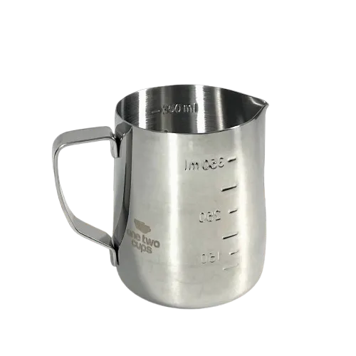 [PBMJ005] ZM078 Milk Jug 350ml Silver with Scale One Two Cups