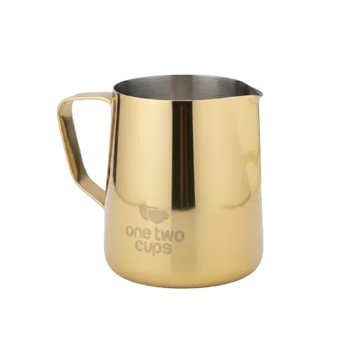 [PBMJ012] AA0052 Gold 600ml Milk Jug One Two Cups