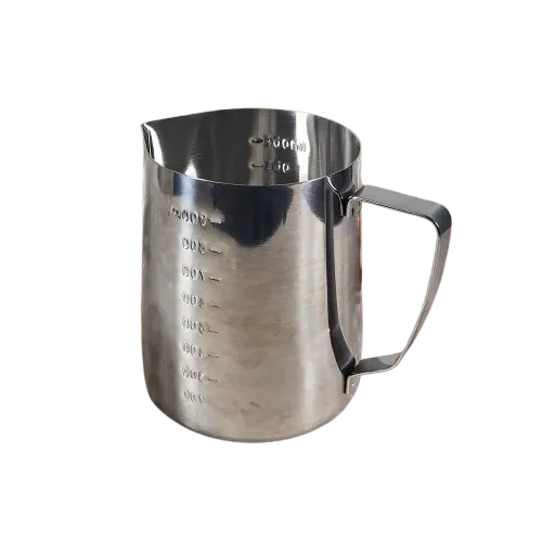 ZM078 Milk Jug 900ml Silver with Scale One Two Cups