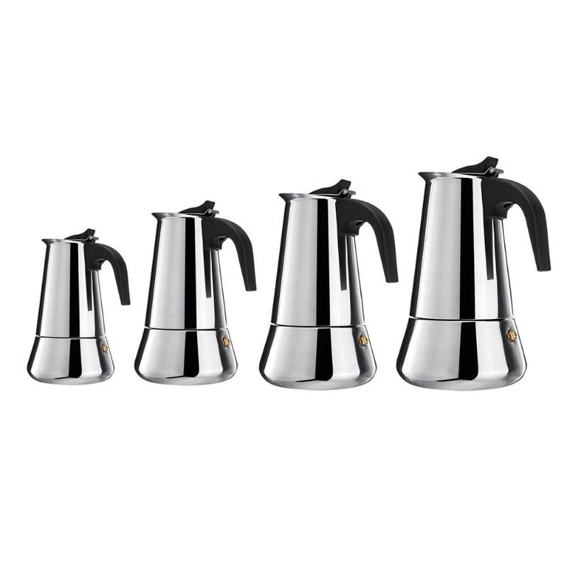 [PKMP018] Z20 Moka Pot Bulat 100ml / 2 Cups Espresso Coffee Maker Stovetop One Two Cups