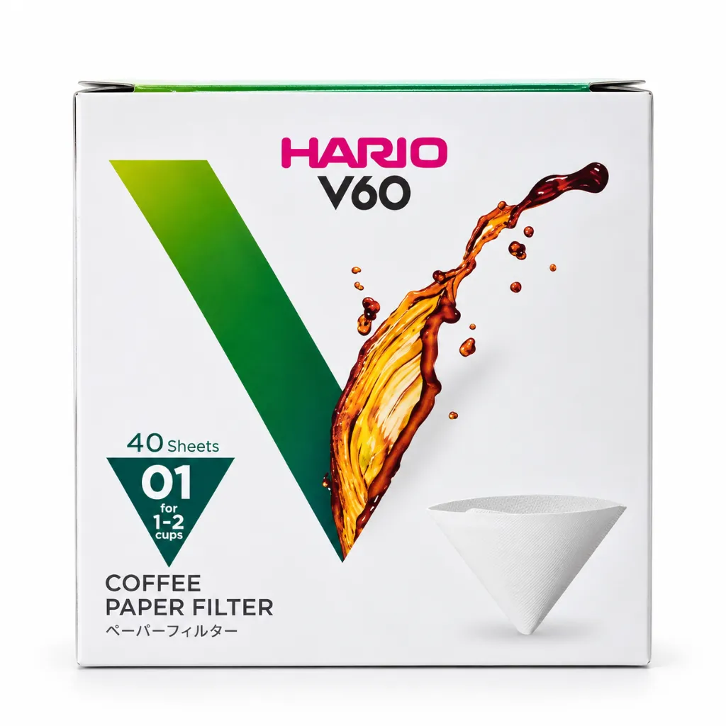 Paper Filter Coffee V60 01 Hario 40 Sheets