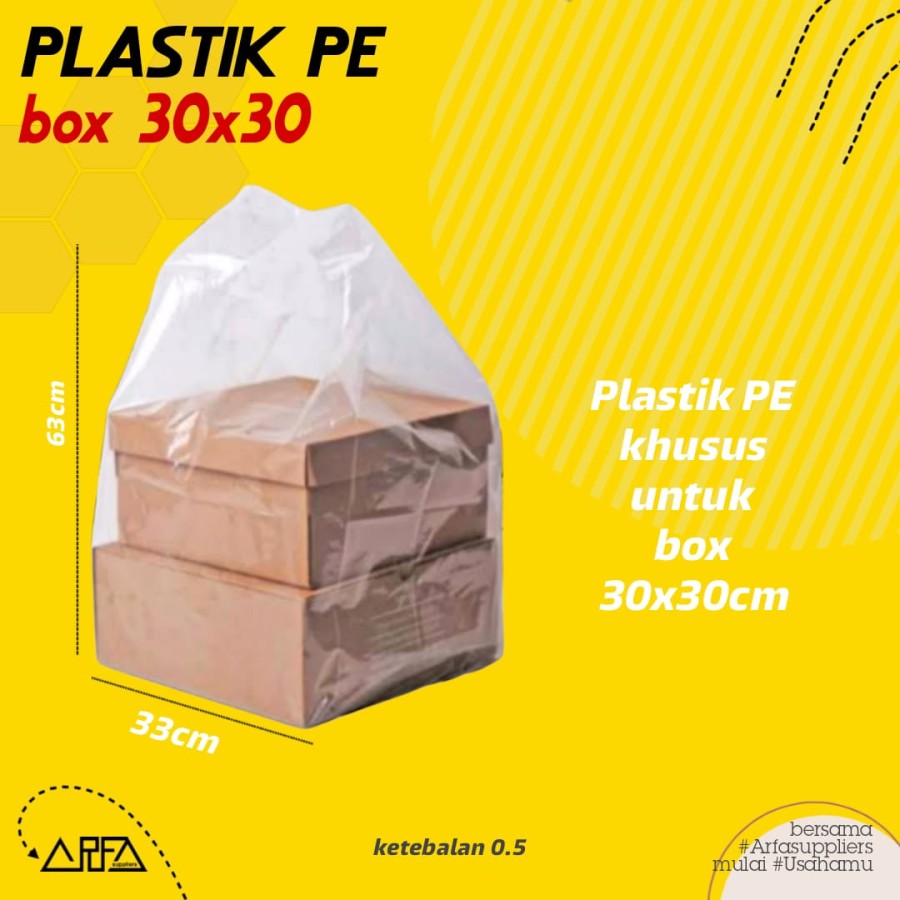 [KK026] PE Box 30x30 Plastik Kresek / Kantong Plastik
