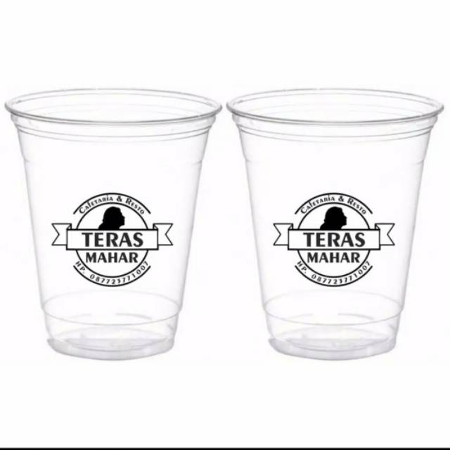 Sablon Gelas 18 oz datar isi 500