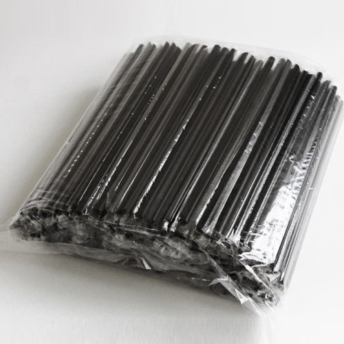 Sedotan Bubble Hitam Steril 21cm isi 100