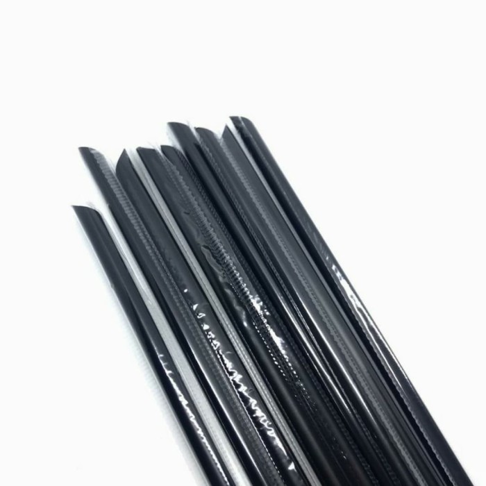 [PCSD006] 300 Pcs Sedotan Runcing Hitam Steril