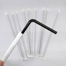 Sedotan Tekuk Hitam Steril Kertas isi 500