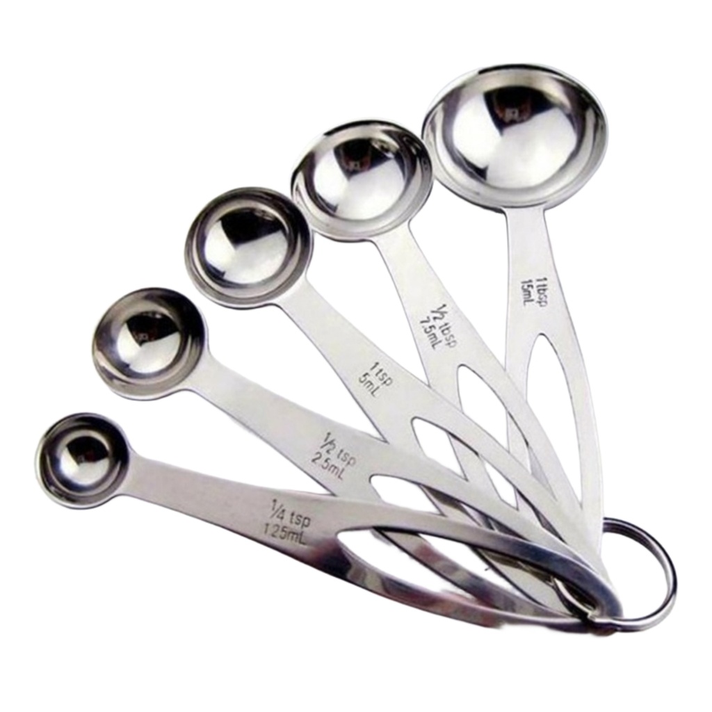 [PBATS004] S300 Sendok Takar Stainless 5 Size One Two Cups
