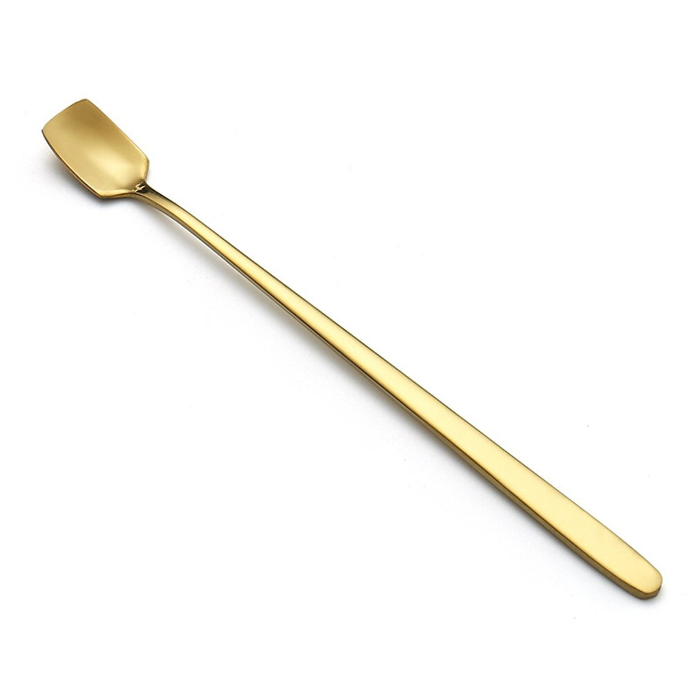 [PCSK009] G1199 Gold Sendok Teh Gagang Panjang Long Handled Tea Spoon Stainless Steel