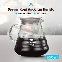 SE101 800ml Pour Over Coffee Server + Lid One Two Cups