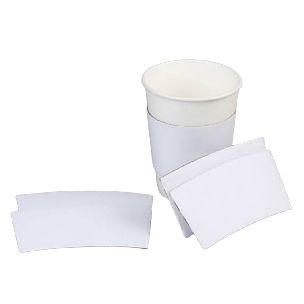 Sleeve Cup Penahan Panas Putih 8oz