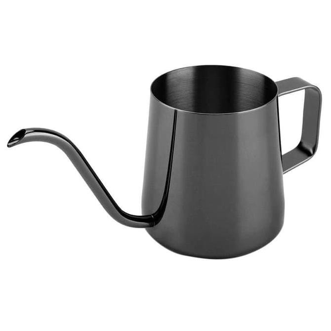 AA0050 Black 250ml Teko Leher Angsa Gooseneck Kettle One Two Cups