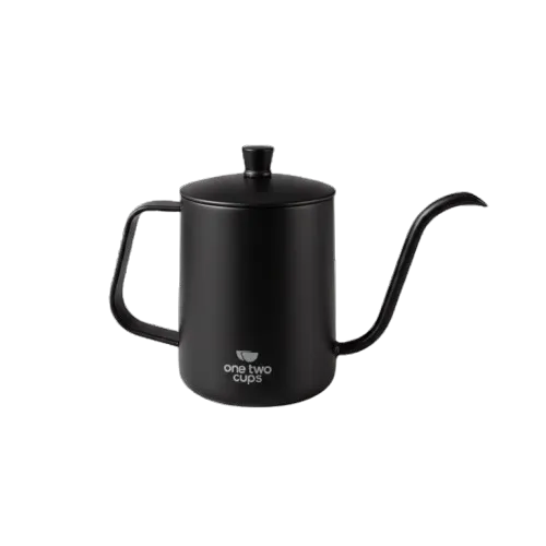 HS52 Black 600ml Teko Leher Angsa Gooseneck Kettle + Tutup One Two Cups