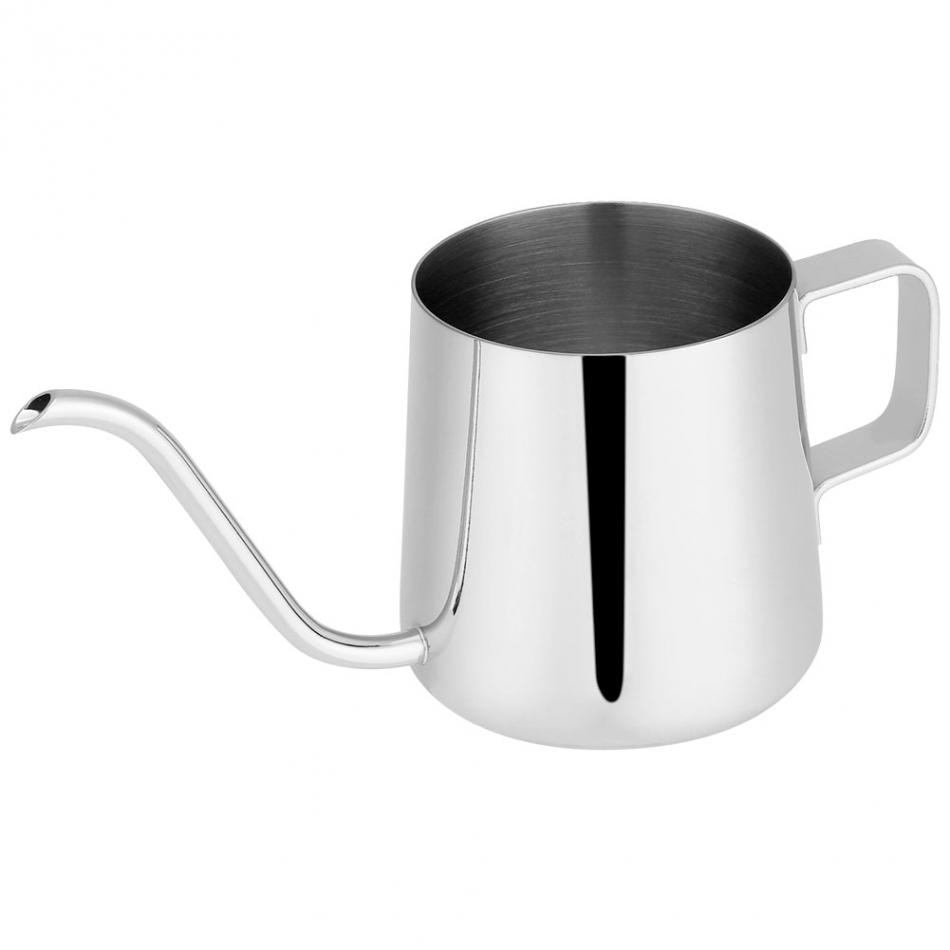 [PKTLG002-A] AA049 Silver 250ml Teko Leher Angsa Gooseneck Kettle One Two Cups