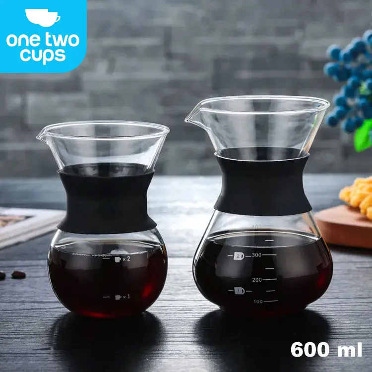 SE111 600ml Pour Over Coffee Server One Two Cups