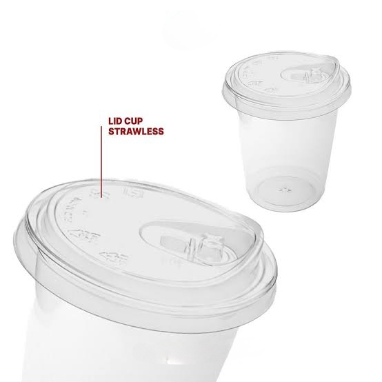Tutup Gelas PET Strawless Lid