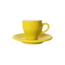 Cangkir Espresso 50ml + Saucer Keramik Kuning Yellow