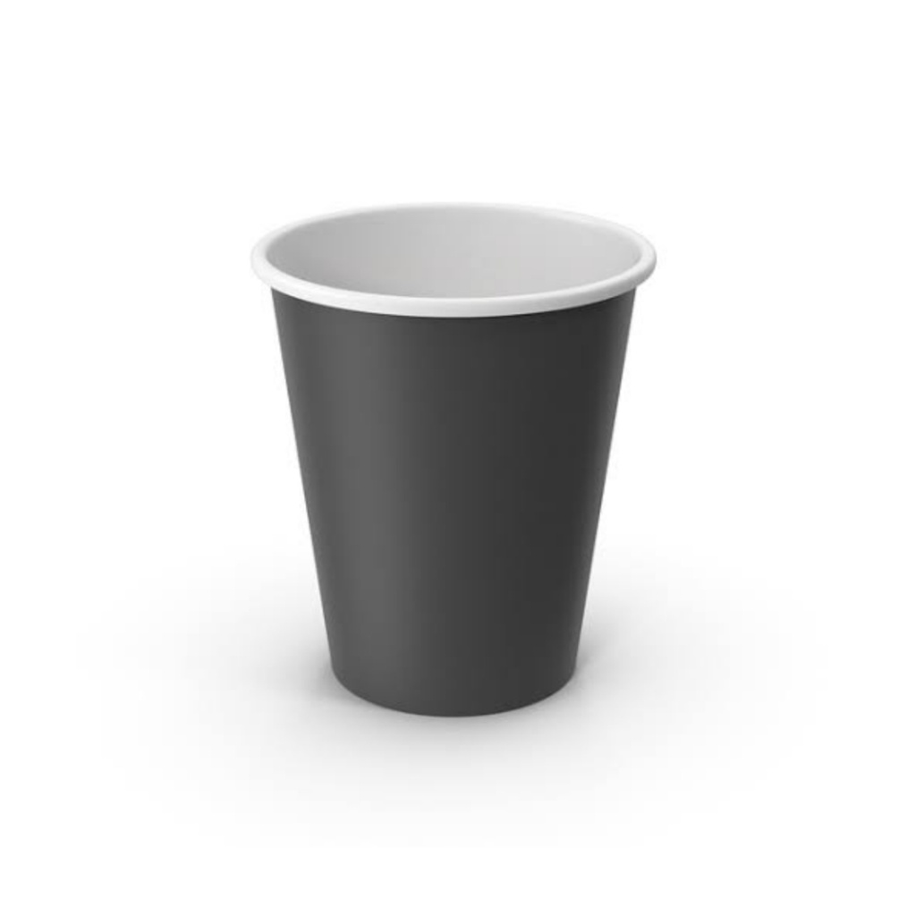 Paper Cup Motif Black 8 oz