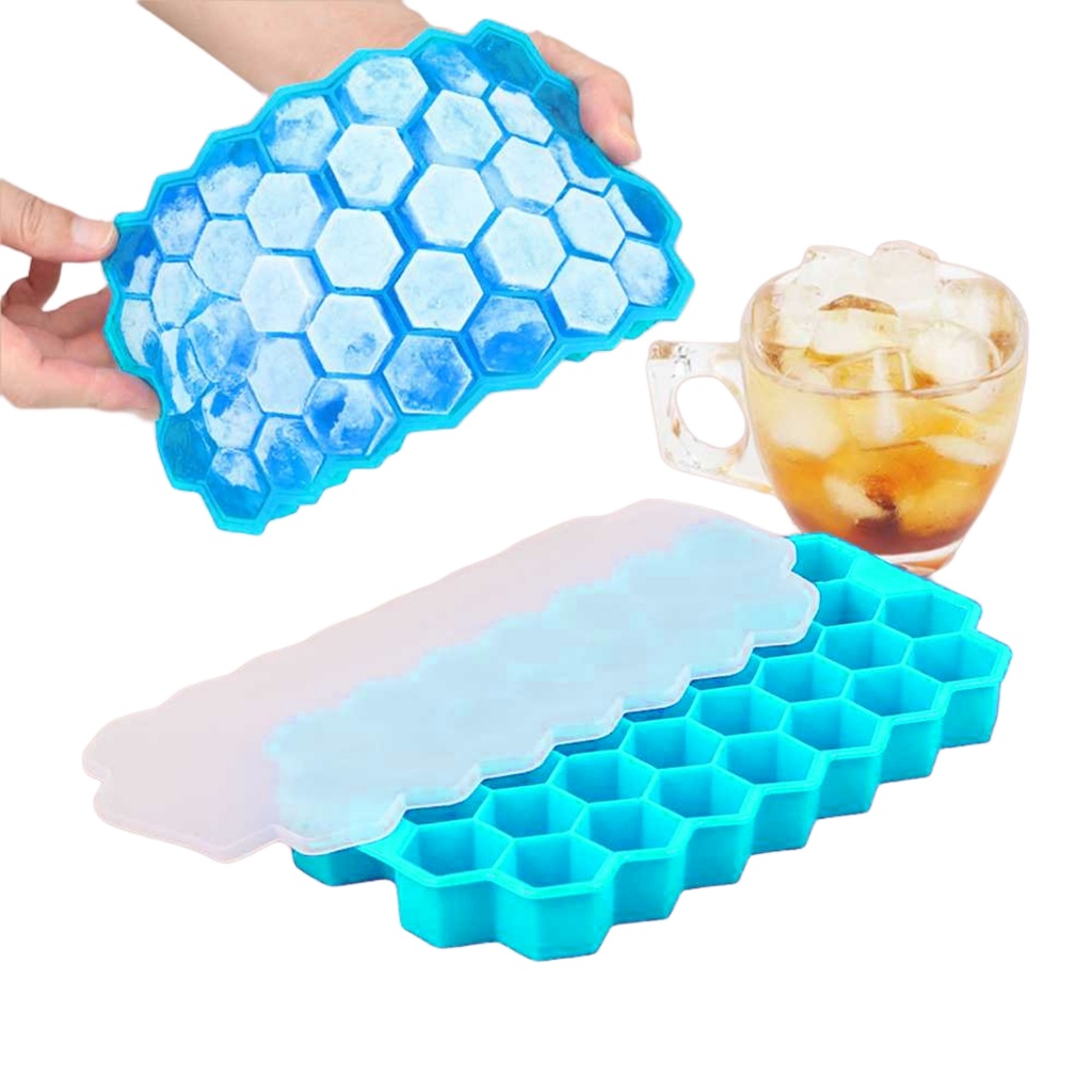 DU655 Light Blue Cetakan Es Batu Model Heksagon