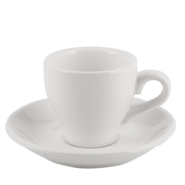 [PCGCE001-G] Cangkir Espresso 50ml + Saucer Keramik Putih White