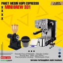 Paket Mesin Espresso Ferratti Ferro Mini Brew 331