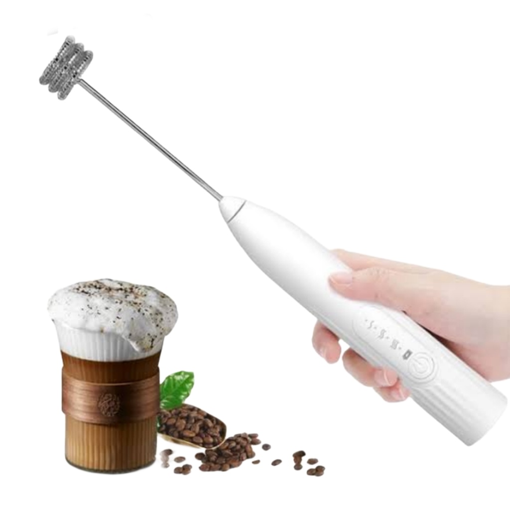[PBMX007] HMW1 White Hand Mixer Mini 2in1 USB Charge