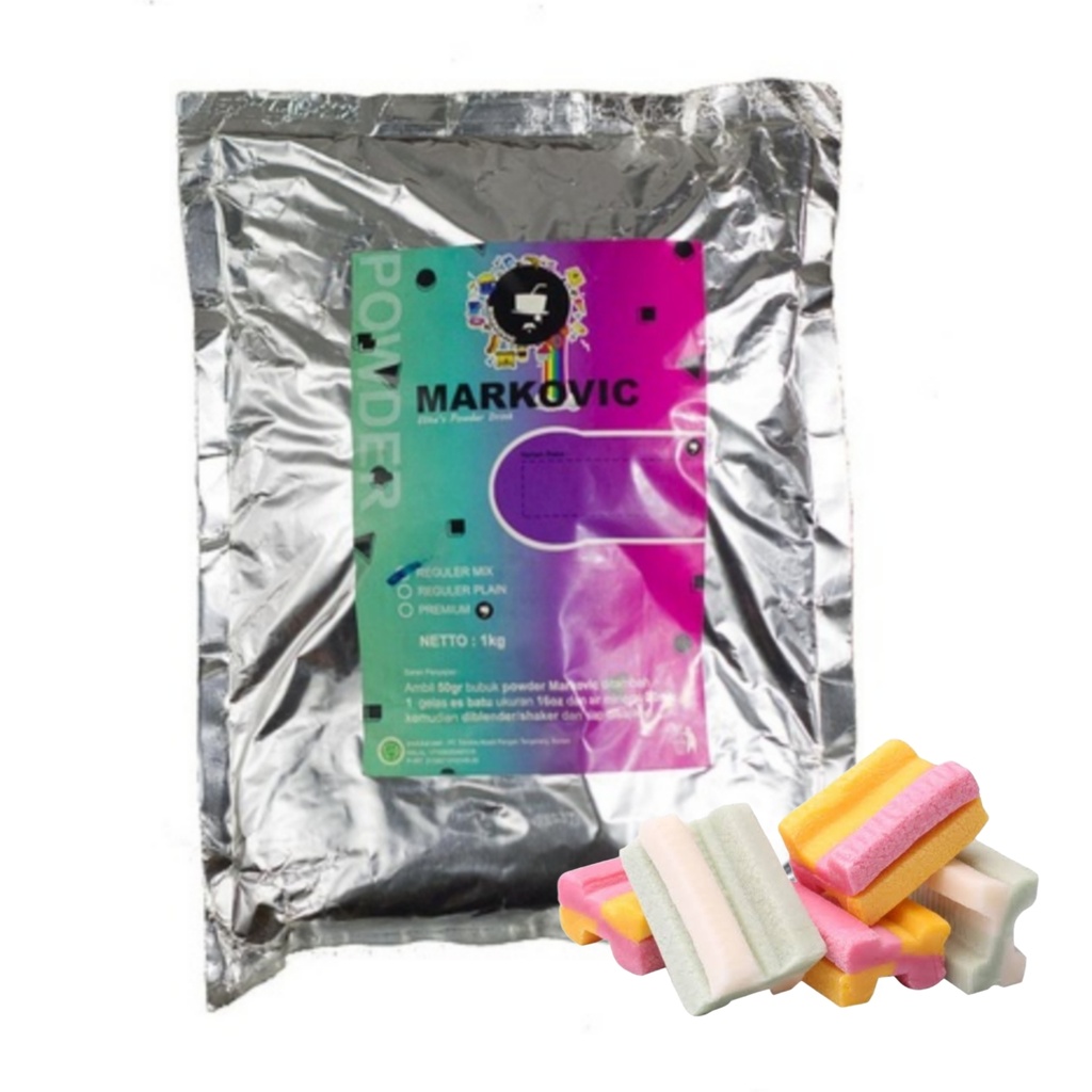[PWMVP037] Bubuk Minuman Markovic Permen Karet Plain