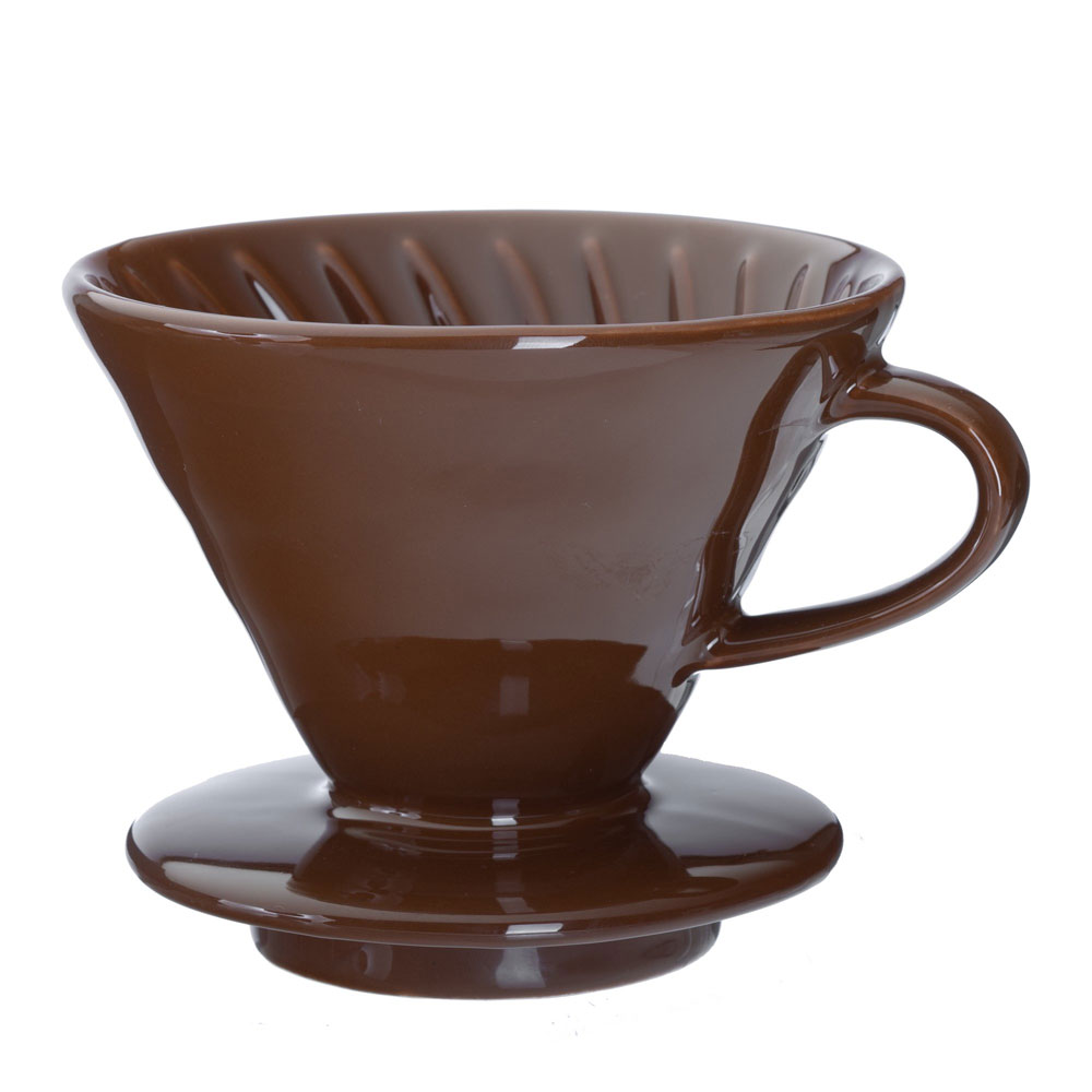[PKDV046] ZM639 Dripper V60 Keramik 02 Coklat One Two Cups