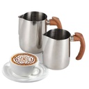 DROHOEY Milk Jug 600ml gagang kayu 