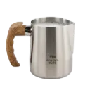 DRH600 Silver 600ml Milk Jug Gagang Kayu One Two Cups